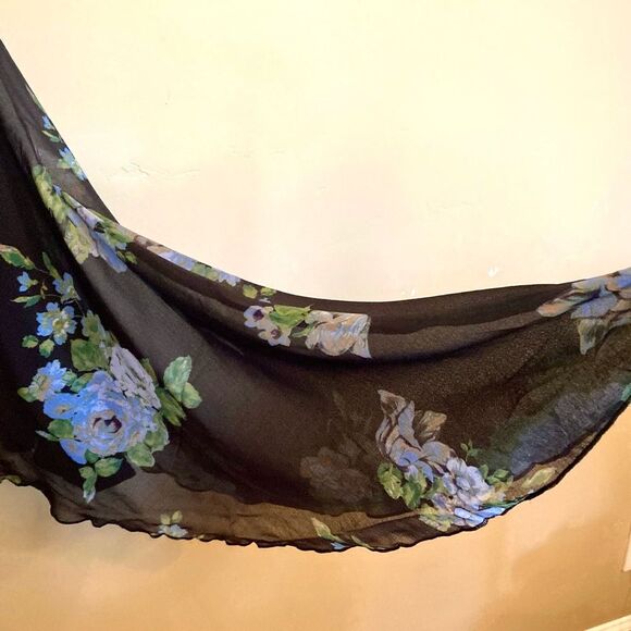 NEW REVOLVE Free People Alma Midi Dress Asymmetrical Ruffle Black Combo Size M - Picture 10 of 15